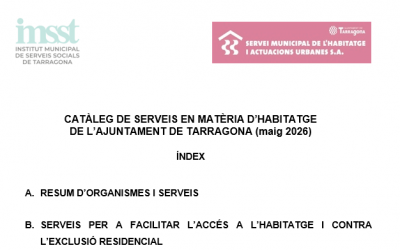 Actualitzat el Catàleg de serveis en habitatge 2026